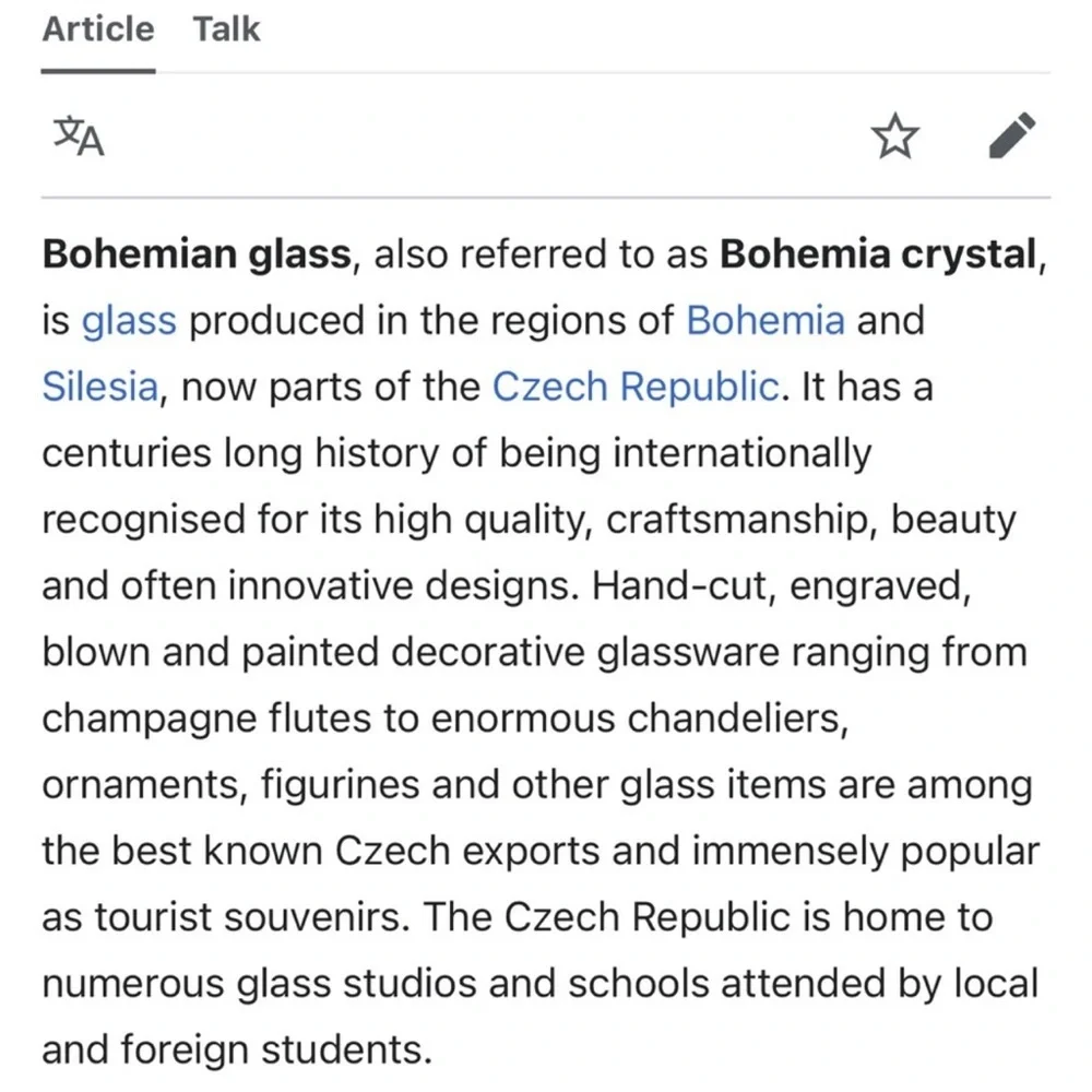 Bohemia hand painted